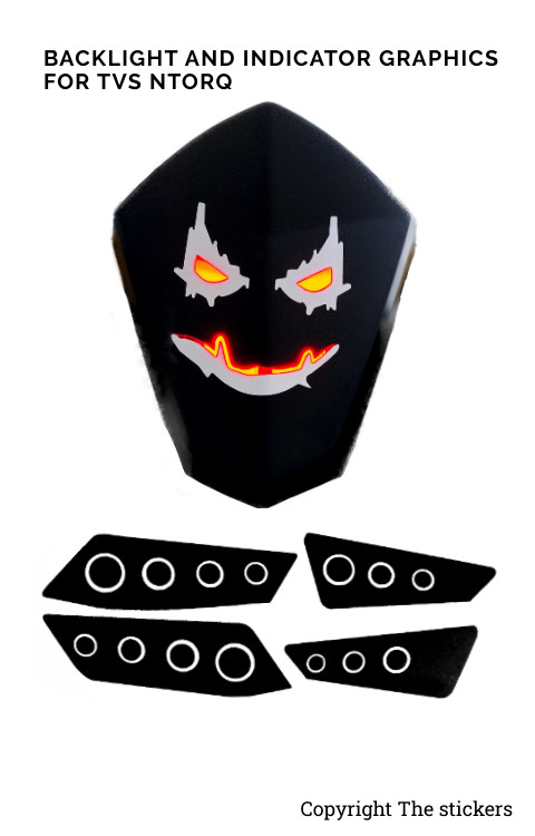 Ntorq Taillight graphics with Indicator in Combo Offer - The Srickers