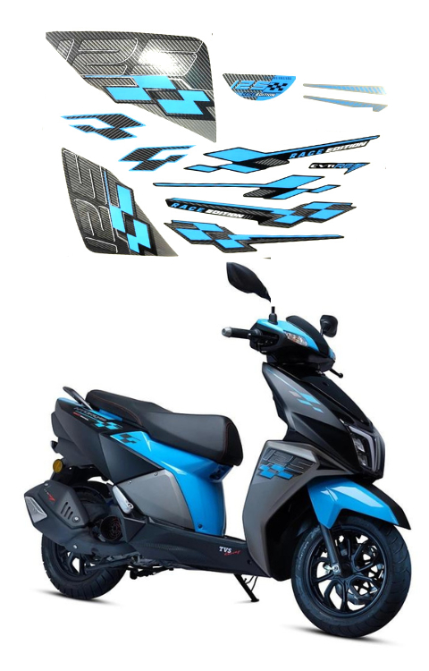 Ntorq Race Edition Blue Sticker | Ntorq Race Edition Blue Graphics