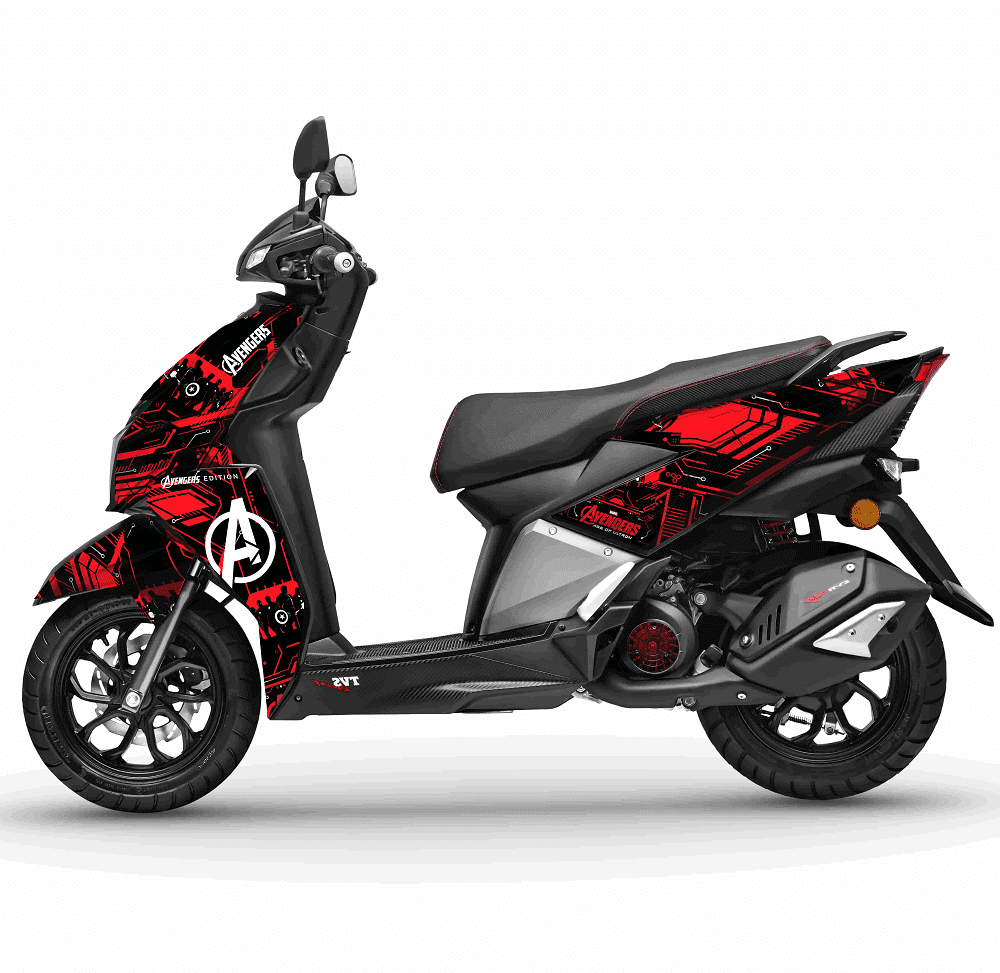 Ntorq Avengers Edition Graphics | Made in Premium Matte Vinyl with FPF (Fade Protection Film), Waterproof, Precut Sticker, Pack of 1